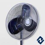BREEZE MASTER Pedestal Fan – 125W power, 1450 RPM speed, 500mm blade sweep, and adjustable height up to 4.5 feet. Features rust-free powder coating, silent double ball bearing motor, and durable ABS blades. Sturdy metal base, low noise, and energy-efficient. 1-year motor warranty. Ideal for powerful cooling.