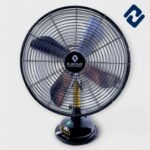 CLASSIC Table Fan – 110W power, 2450 RPM speed, 16" (400mm) blade sweep, and oscillation feature. Rust-free powder coating, silent double ball bearing motor, and durable aluminum blades. Sturdy metal base, low noise, and energy-efficient. 1-year motor warranty. Ideal for powerful cooling.