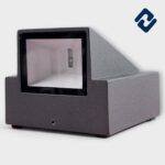 MR. ONE 3W Elevation Wall Light in dark grey/black, featuring warm white illumination. Compact (6.3 cm x 8 cm x 7.5 cm), IP65 waterproof, heavy-quality metal build. Suitable for indoor/outdoor use with flush mount installation. Elegant and durable lighting for residential and commercial spaces.