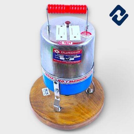 MINI Madhani 6 Soot – heavy-duty churner with 100% aluminium winding motor, double ball bearings, and a 9” pure Mango-Sheesham wood chakla. Ideal for residential dairy use, offering durable performance and traditional design with modern efficiency.