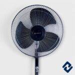 VENTURA SPIN Pedestal Fan – 65W power, 2400 RPM speed, 400mm blade sweep, and adjustable height up to 4 feet. Features rust-free powder coating, silent double ball bearing motor, and durable ABS blades. Sturdy metal base, low noise, and energy-efficient. 1-year motor warranty. Optional oscillation available.