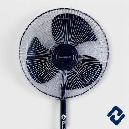 VENTURA SPIN Pedestal Fan – 65W power, 2400 RPM speed, 400mm blade sweep, and adjustable height up to 4 feet. Features rust-free powder coating, silent double ball bearing motor, and durable ABS blades. Sturdy metal base, low noise, and energy-efficient. 1-year motor warranty. Optional oscillation available.